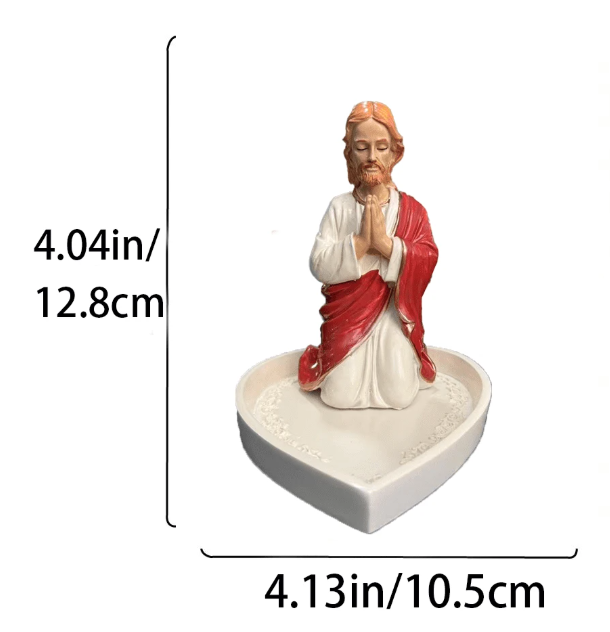 Jesus / Mary Statue With Tray