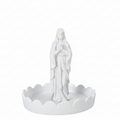 Virgin Mary Statue Standing With Tray