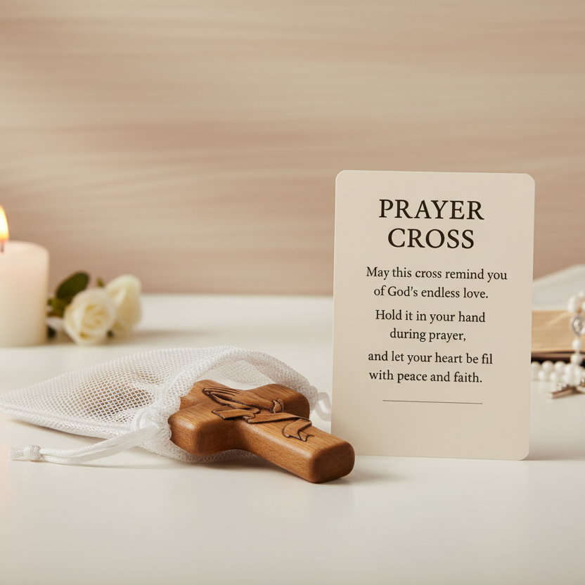 Comfort Pocket Cross with Prayer Card & Keepsake Bag