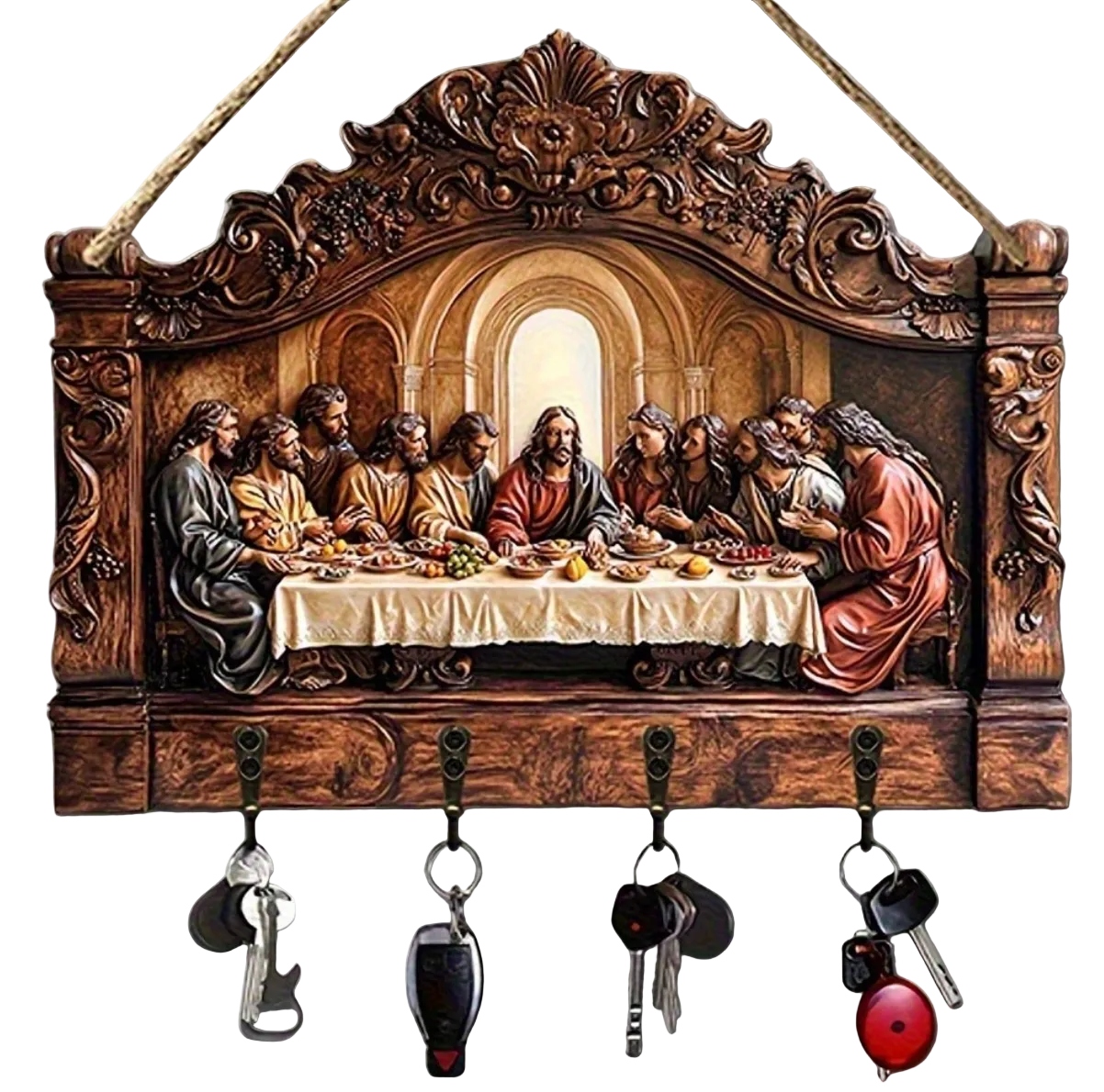 2D Printed Last Supper Scene Key Rack