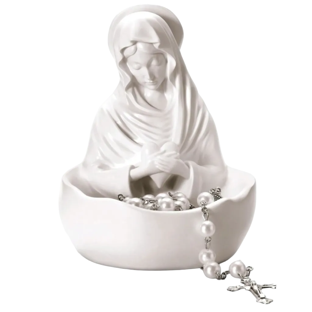 Virgin Mary Statue With Tray