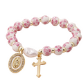 Faith & Gold Pearl Marian Bracelet