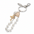 Rosary Cross Pendant Keyring