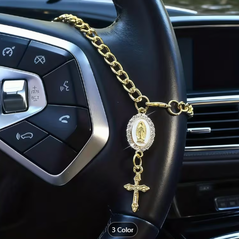 Steering Wheel Roasary Pendant